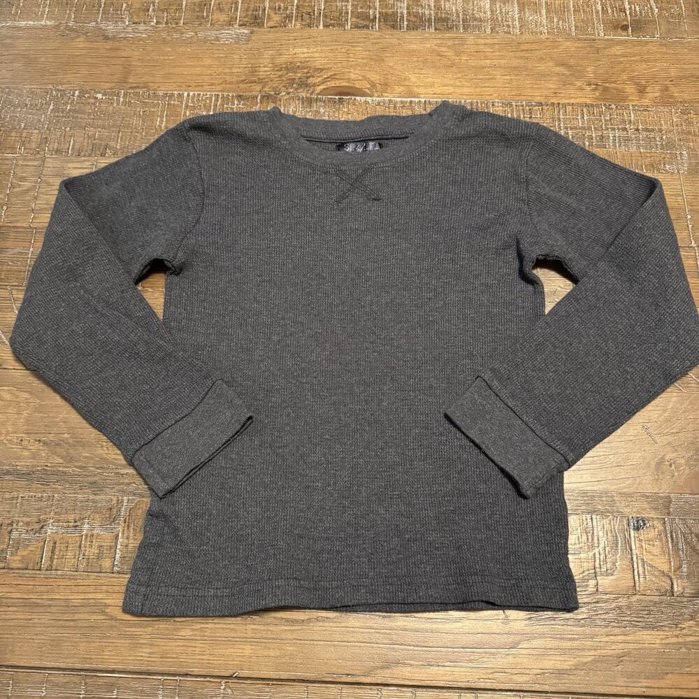 Sezzit Boys Kids Sz 10-12 Gray Long Sleeve Shirt Top Great For Layering Winter